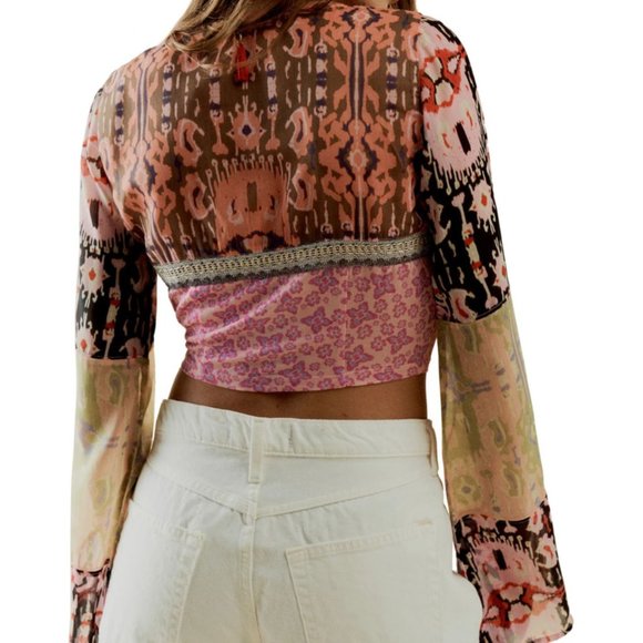 Free People Walk That Way Print Top - Large - Picture 2 of 4